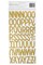 Sunshine & Good Times Thickers Stickers 5.5"X11" 117/Pkg-Shine On Alpha/Gold Glittered Foam
